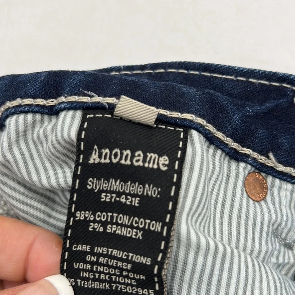 Anoname Paris Skinny Low Rise Straight Leg Jeans size 30